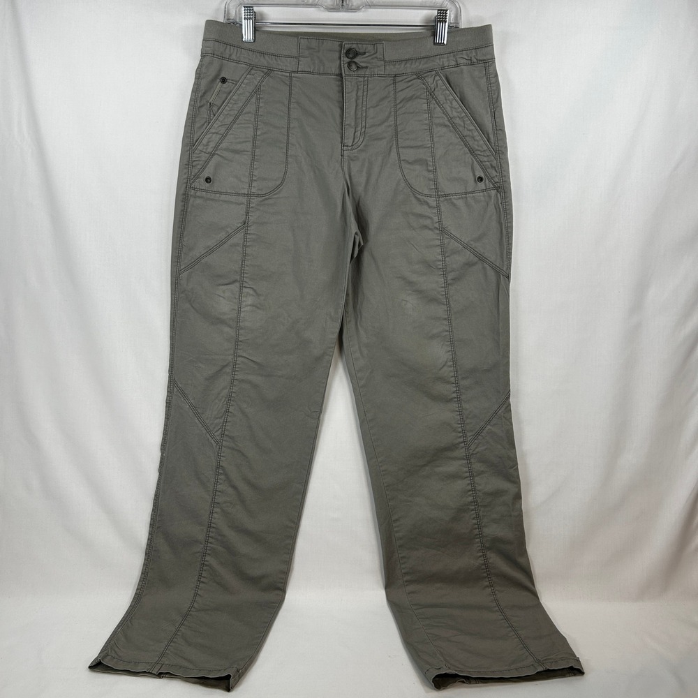 Vintage Y2K Natural Reflections Gray Cotton Spandex Utility Cargo Pants Size 8